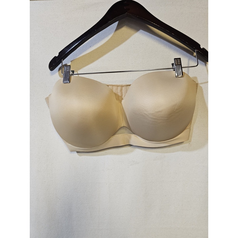 Cacique‎ Women's Bra 44DD Strapless  Underwire Beige